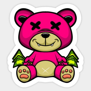 Cash Teddy Sticker